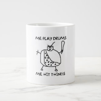 Tasse Géante Amusant Drummer Caveman Me Touche Des Choses Des C