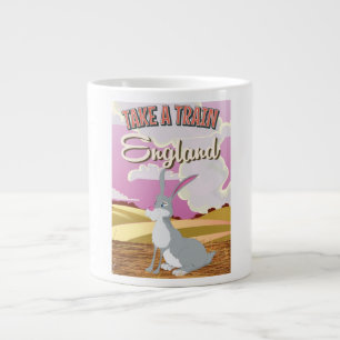 Tasse Géante Angleterre Caricature voyage poster Imprimer