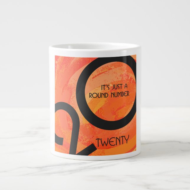 Tasse Géante Anniversaire de la décennie orange (Devant)