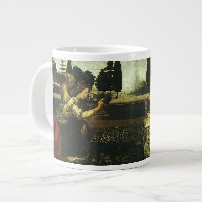 Tasse Géante Annonciation du Seigneur par Léonard de Vinci (Devant gauche)