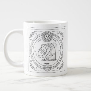 Tasse Géante Aquarius Zodiac Custom Anniversaire Mug