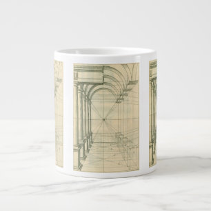 Tasse Géante Architecture vintage, Perspective Colonnes Arches
