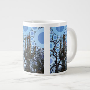 Tasse Géante Arizona Saguaro Cactus Cercle Concentré Mosaïque