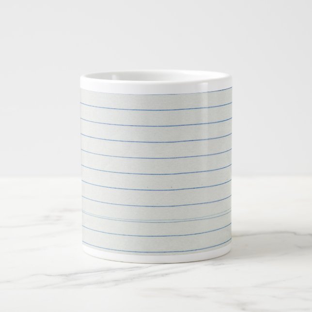 Tasse Géante Arrière - plan de papier scolaire linéaire (Devant)