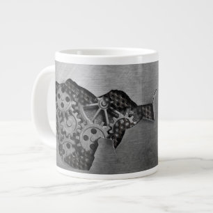 Tasse Géante Arrière - plan en métal avec des dommages