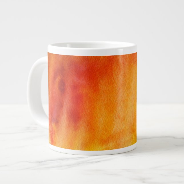 Tasse Géante arrière - plan peint à la main en aquarelle Abstra (Devant gauche)