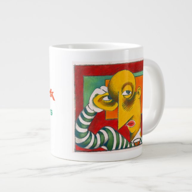 Tasse Géante Artiste au travail (Devant droit)