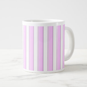 Tasse Géante Bandes roses sur blanc