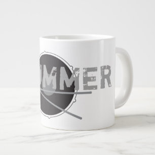 Tasse Géante Batteur de Hard Rock Amateur de Musique Minimale É