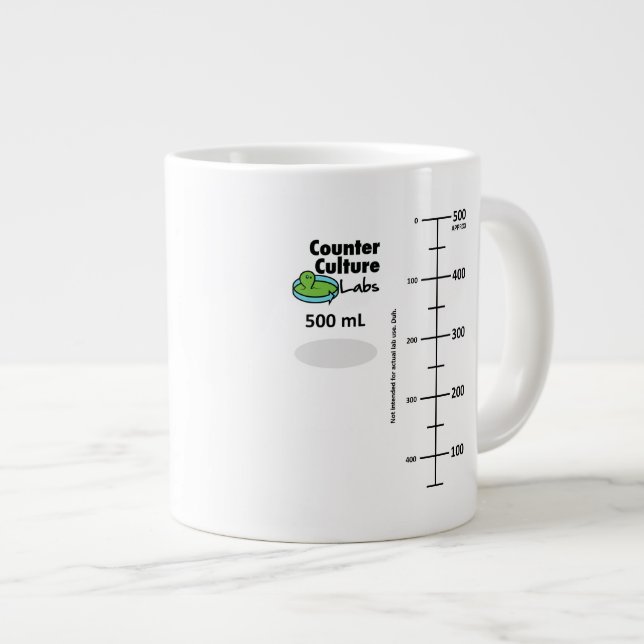 Tasse Géante Bécher à café géant du Counter Culture Labs (Devant droit)