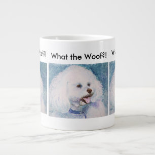 TASSE GÉANTE BICHON FRISE BLANC FLUFFY