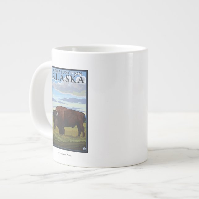 Tasse Géante Bison Scene - Delta Junction, Alaska (Devant gauche)