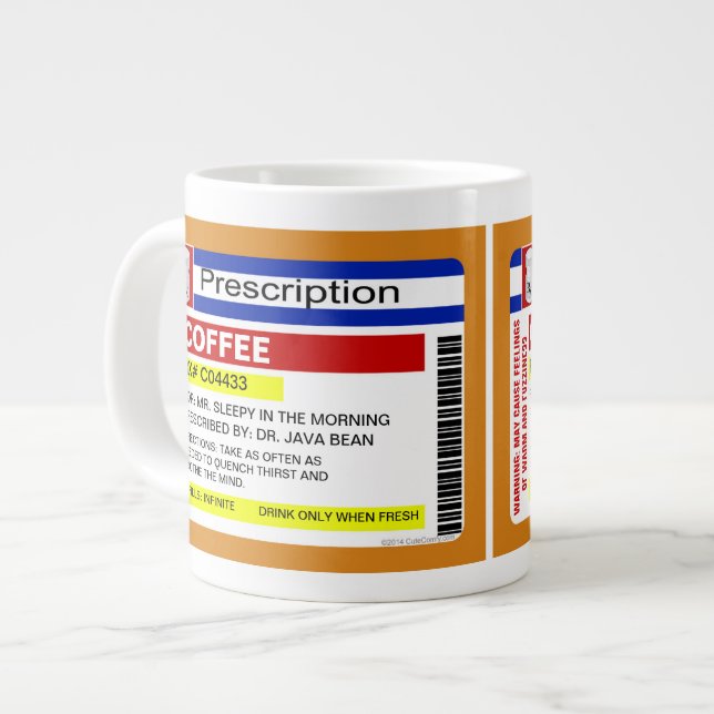 Tasse Géante Bizarre Personnalisation Personnalisée De La Presc (Devant gauche)