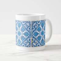 Bleu Blanc Faux Carreau Delft Bleuets