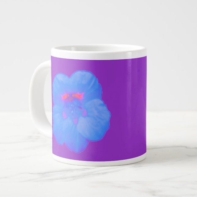 Tasse Géante Bleu brillant Nasturtium Musique (Devant gauche)