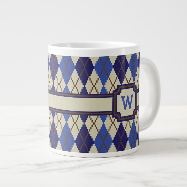 Tasse Géante Blueberry Scone Jacquard spécialité Mug (Devant droit)