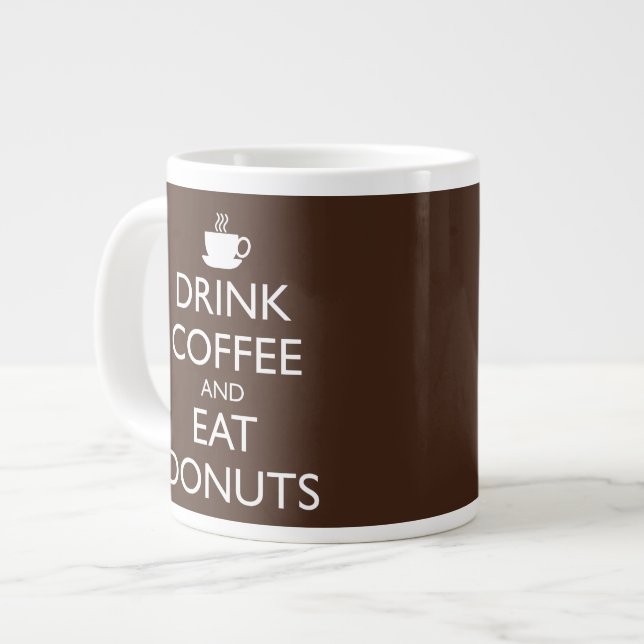 TASSE GÉANTE BOIRE DU CAFÉ ET MANGER DES DONUTS (Devant gauche)