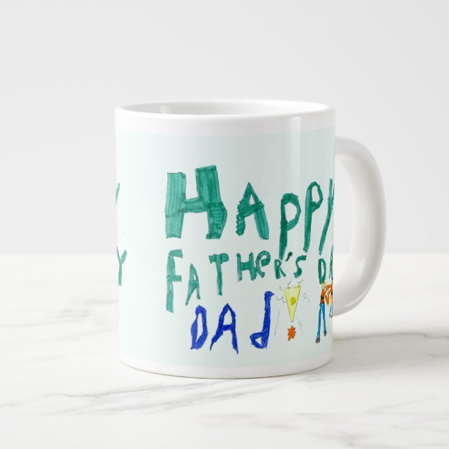 Tasse Géante Bonne Fête des pères Papa Jumbo Mug par Janz (Devant droit)