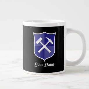 Tasse Géante Bouclier de marteau de roche traversé - Personnali