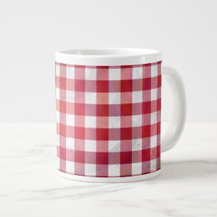 Tasse Géante Buffalo plaid rouge et blanc