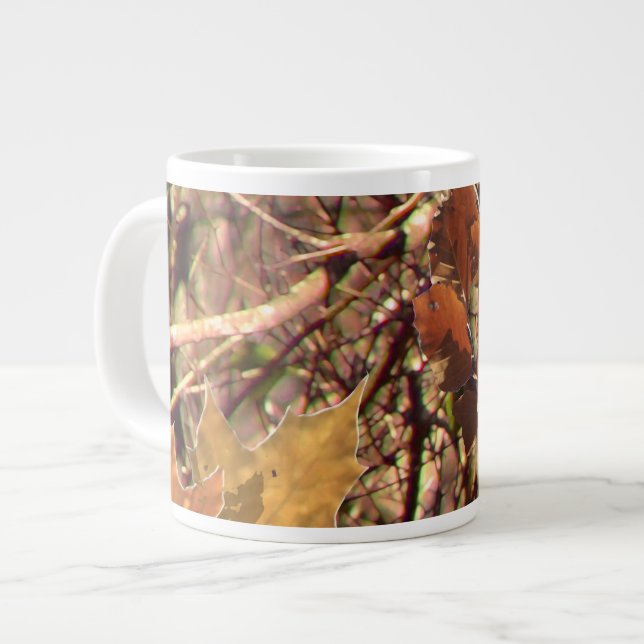 Tasse Géante Camouflage de Chasseur en automne (Devant gauche)