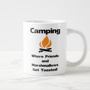 Tasse Géante Camping amusant Dire avec Marshmallows et amis