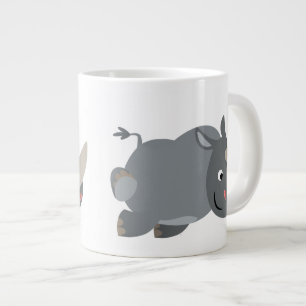 Tasse Géante Caricature mignonne charge Rhino Jumbo Mug
