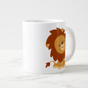 Tasse Géante Caricature tranquille Lion Jumbo Mug