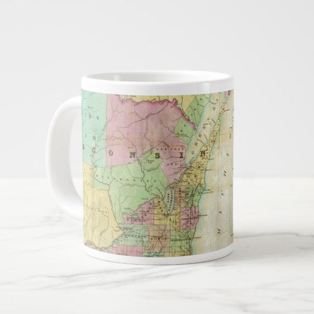 Tasse Géante Carte de l'État du Michigan (Devant gauche)