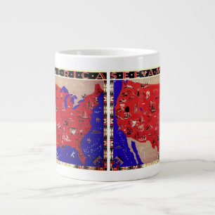 Tasse Géante Carte du Bureau de voyage des États-Unis d'Amériqu
