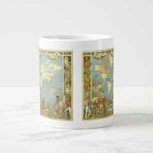 Tasse Géante Carte du monde antique de l'Empire britannique, 18