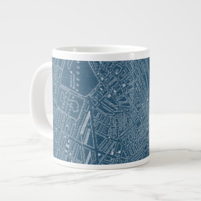 Tasse Géante Carte graphique de Boston (Devant gauche)