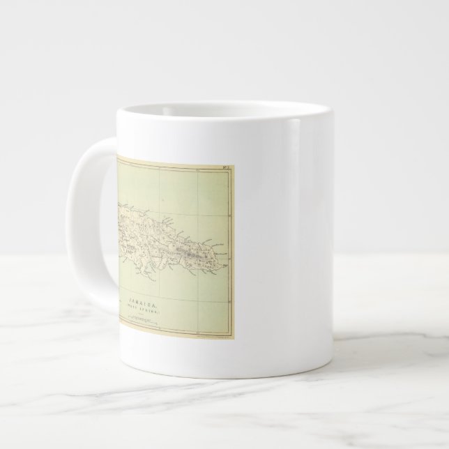 Tasse Géante Carte lithographiée de la Jamaïque (Devant gauche)