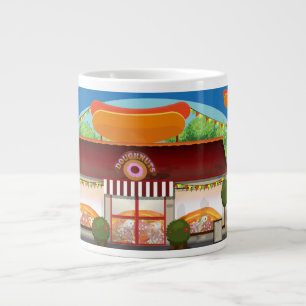 Tasse Géante Cartographie du restaurant Fast Food