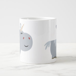Tasse Géante Carton inscrutable mignon Unicorn Jumbo Mug