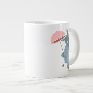 Tasse Géante Cartoon Rhino avec parapluie sur Unicycle Jumbo Mu