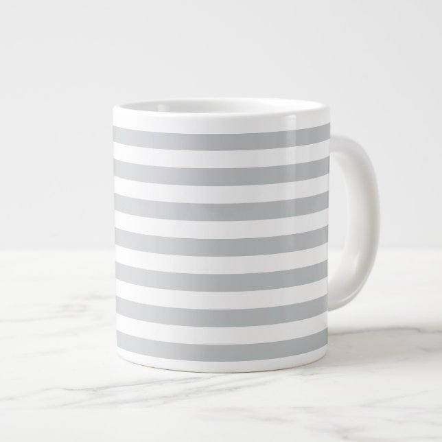 Tasse Géante Changer les bandes grises en n'importe quelle Pers (Devant droit)