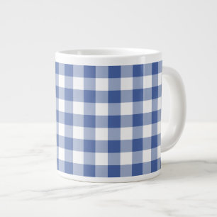 Tasse Géante Chaussure élégante de taille jumbo, Chèque bleu