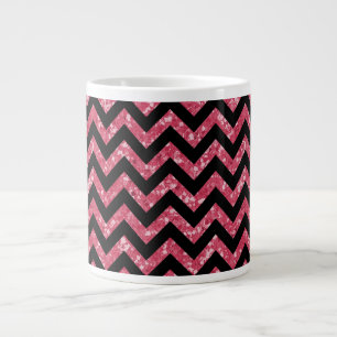 Tasse Géante Chevron Parties scintillant Look Jumbo Mug