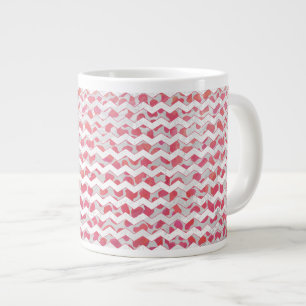 Tasse Géante ChevronDalmatien rose et blanc