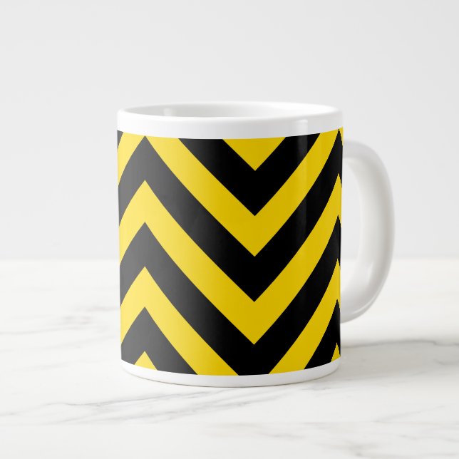 Tasse Géante Chevrons audacieux de la route (Devant droit)