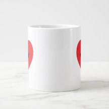 Coeur Empreinte de patte Jumbo Mug