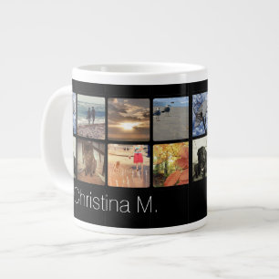 Tasse Géante Collage d'images multiphoto personnalisées