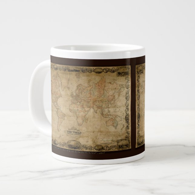 Tasse Géante Colton's Old World Map Jumbo Soup Mug (Devant gauche)