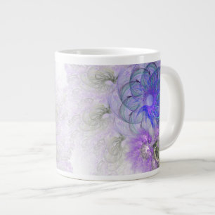 Tasse Géante Conception de fleurs Abstraites en dentelle violet