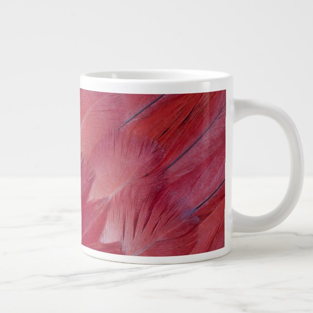 Tasse Géante Conception de la plume de perroquet gris africain (Droite)
