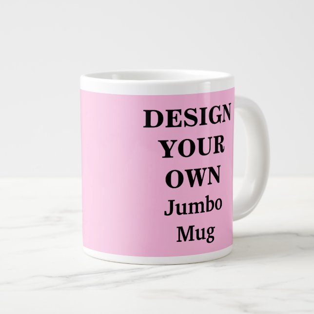 Tasse Géante Concevez votre propre Musique Jumbo - Rose clair (Devant droit)