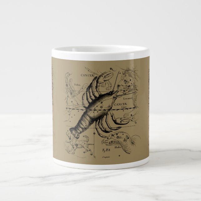 Tasse Géante Constellation du cancer par Hevelius vers 1690 (Devant)