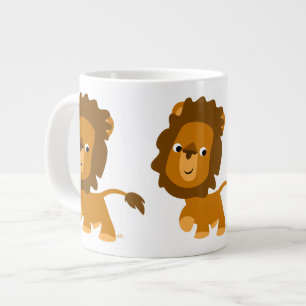 Tasse Géante Contenu du dessin mignon Lion Jumbo Mug