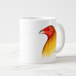 Tasse Géante Coq de Combat Ébarbé